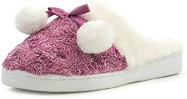 The Slipper Company - Womens Heather Pom Pom Mule Slipper