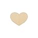 1.5 x 2 Inch Wood Heart - 100 Pack, Unfinished Wooden Heart Cutout Shape (1.5