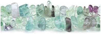 Long Strand 240+ Purple/Green Rainbow Fluorite 5-8mm Chip Handcut Beads GS3065 (Charming Beads)
