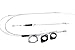BMX Bike Gyro Brake Cables,Full Kit BMX Bicycle Brake Line Set Cable Wire,Front + Rear (Upper + Lower) with Spinner Rotor (Complete Set) for Bike Part Replacement - White (White)