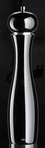 Cilio 0000603699 7.8 x 10 x 32.2 cm Verona Salt Mill Lacquered, Ceramic Black