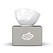 FIFTYEIGHT PRODUCTS TASSEN Porcelain Bowl, Sulking Face Edition, 16 oz. White, (Single Bowl) for Serving Cereal, Soup