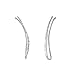 Ear Climber Crawler Cuff Earrings - 925 Sterling Silver