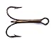 Mustad 3551 Classic Treble Standard Strength Fishing Hooks | Tackle for Fishing Equipment | Comes in Bronz, Nickle, Gold, Blonde Red, [Size 7/0, Pack of 25], Bronze