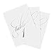 Bliss Collections Silver Wedding Table Numbers, 1-25 and Head Table Card Included, Double Sided 4x6 Calligraphy Design, Made in the USA