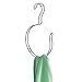 mDesign Closet Hanger Organizer Large Accessory Metal Loop Hooks for Ties, Belts, Scarves, Shawls, Pashminas - 4 Pack - Chrome