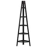 Casual Home 5-Shelf Corner Bookcase, Espresso (Kitchen)
