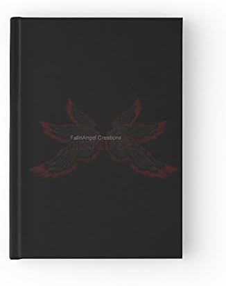 Supernatural Archangels with Wings Hard Cover Journal, Book, Diary, Gabriel, Michael, and Lucifer Available, You Choose Paper Style (Blank Paper, Lucifer (Dark Wings))