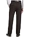 Haggar mens Cool 18 Stria Hidden Expandable Waistband Plain Front dress pants, Black, 34W x 29L US