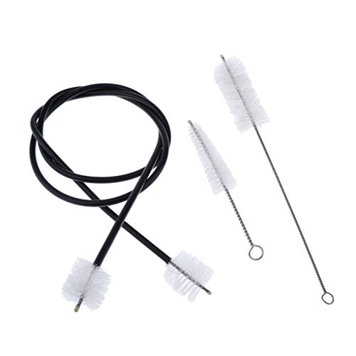 image for D DOLITY Set of 3 Trumpet Cleaning Kit Flexible Mouthpiece Valve Brush