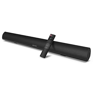 Bestisan Soundbar, TV Sound bar with Bluetooth 5.0, Optical AUX HDMI Connection, 28 Inch,3 EQs, 110dB Surround Sound Bar…