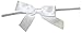 Reliant Ribbon 5171-03003-2X1 Satin Twist Tie Bows - Small Bows, 5/8 Inch X 100 Pieces, White
