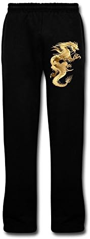 Hi Alice Men's Pants Golden Dragon Cotton Sweatpants Jogger Pants Workout Pant