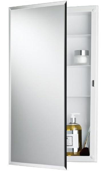 Amazon Com Jensen 781061 Builder Series Frameless Medicine Cabinet With Beveled Edge Mirror 16 Inch By 26 Inch By 3 3 4 Inch Home Improvement