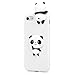 iPhone 7 Case, iPhone 8 Case, Mavis's Diary 3D Cute Painted Panda Pattern Ultra Slim Fit Crystal Silicone TPU Shockproof Anti-Scratch Rubber Skin Cover with Dust Plug & Stylus