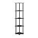 Furinno Turn-N-Tube 5 Tier Corner Shelf, Espresso/Black