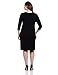 Karen Kane Plus-Size 3/4 Sleeve A-Line Dress, Black, 2X