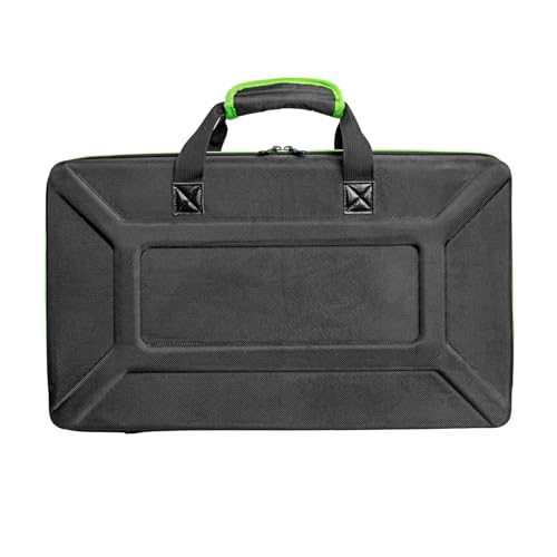 DJ Controller Case for DDJ-FLX4/ DJ 400/ DDJ-REV1, Padded DJ Controller Bag with 5 Pockets for Laptop, Headphones, Cables, DJ Carrying Case with Adjustable Shoulder Strap