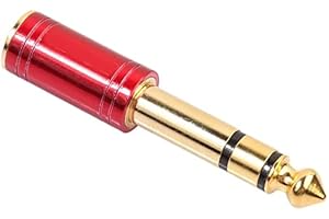 6.35mm 1/4 Inch Male to 3.5 mm 1/8 Inch Jack Female Stereo Headphone Line Audio Adapter Guitar Amplifier Jack Jack Mixing Hea