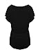 Sejora 2005 Convertible Short Sleeve Dolman Tunic Top - (Black, XX-Large)