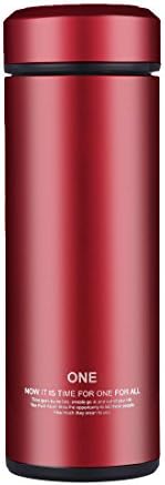 ONE IS ALL GYB0023 320ML Hight-quality healthy Glass Liner Insulated Travel Coffee Mug, Vacuum Flask Stainless-Steel Thermos, Vacuum Flasks,550G,Red