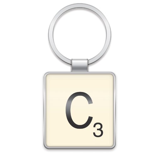 Wild & Wolf Scrabble Keyring - Letter C