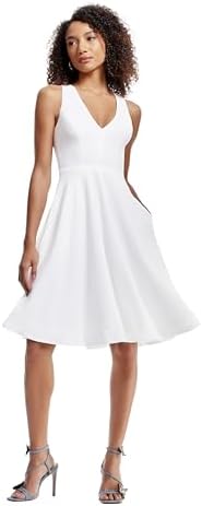 theory essential flare dress Flared Dress in Admiral Crepe in Rice | Women's Elegant Work Dress