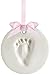 Pearhead Babyprints Baby's First Handprint or Footprint Ornament Kit, Easy No-Bake DIY Clay Kit, Christmas Baby Keepsake Gift, White Ribbon