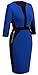 Homeyee Stretch Tunic Pencil Sheath Dress U837 (12, Blue)