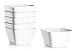 DOWAN 20 Ounce Porcelain Square Cereal Bowls - 6 Packs ,White