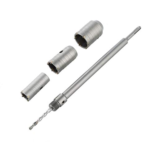 NATGAI 30 40 50mm SDS Plus Shank Carbide Tip Hole Saw Drill Bit with Shaft Cutter Wall Drill Brick Stone Concrete Cement with L Type Wrench