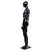 Giantex Male Mannequin Egghead Plastic Full Body Dress Form Display High Gloss Black