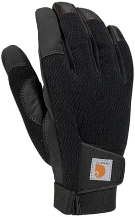 Amazon.com: Carhartt Men's High Dexterity Open Cuff Glove, Black