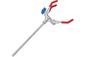 LALOCAPEYO Three-Claw Clip Laboratory Test Tube Clamp Laboratory Flask Clamp, Three Jaw Clamp Electroplated Flask Zinc Alloy 