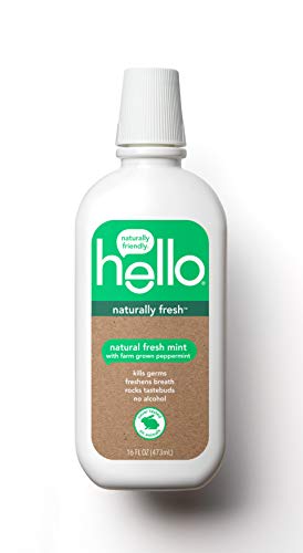 Hello Naturally Fresh Antiseptic Alcohol Free Mouthwash, Natural Fresh Mint with Farm Grown Peppermint, Fluoride Free… - Image 3