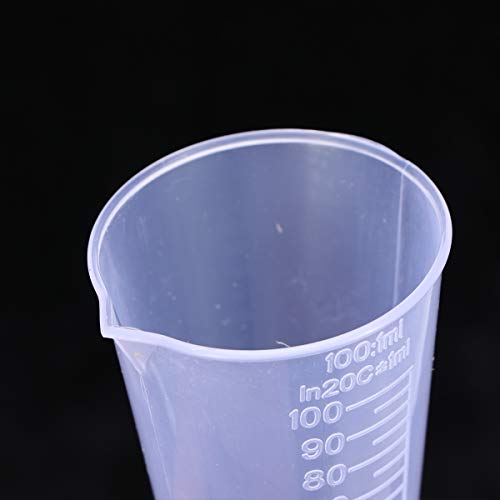 UPKOCH 2 stücke 100 ml Kunststoff Messbecher mit Skala Kegel Cocktail Gläser Messbecher zum Mischen Farbe Fleck… – Bild 7