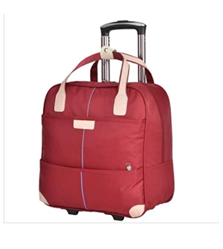 ZXY Trolley Bag Cabin Hand Luggage Large Capacity Duffel Short Distance Oxford Bag Leisure,Red