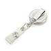 Officeship 100 PCS Clear White Retractable Badge Holder, Retracting Card Reel Bulk Sale