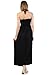 Sakkas 5026 Comfortable Jersey Feel Solid Color Smocked Bodice String Halter Maxi / Long Dress - Black / X-Large