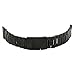 Ritche 24mm Stainless Steel Bracelet Watch Band Strap Straight End Solid Links Color Black