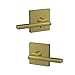 SCHLAGE Custom FC21 LAT 608 COL Latitude Lever with Collins Trim Hall-Closet and Bed-Bath Lock, Satin Brass