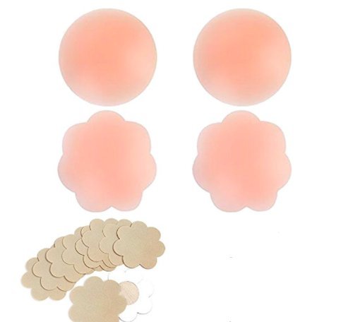 Nipple Covers, 5 Pairs Sexy Breast Pasties, 2 Pairs Silicone Nipple Cover with Gift Pouch