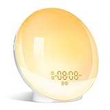 Wake- Up Light, LBell Alarm Clock 8 Colored Sunrise Simulation & Sleep Aid Feature, Dual Alarm Clock with FM Radio, 7 Natural Sound and Snooze for Kids Adults Bedrooms (LB01-Sunrise Alarm Clock)