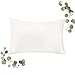WonderHome Cooling Pillowcase for Hair Skin Deeper Sleep, Luxury Tencel + Bamboo Rayon, Silky-Soft Lightweight Standard Satin Pillow Case, Anti-Bacteria, Hypoallergenic, Natural Ivory, 20