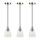 SHINE HAI Industrial 3-Light Hanging Pendant Light image large
