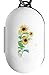 Buds Case/Buds + Plus Case Carrying Cover Skin Silicone White Wireless Cute with Keychain Clip Sunflower Compatible with Buds/Buds Plus + Bud Pods Airbuds Earbuds