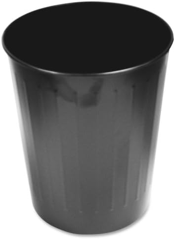 Wholesale CASE of 10 - Genuine Joe 6 Gallon Fire-safe Trash Can-Metal Trash Can, Fire-Safe, 13"Dx14"H, Black