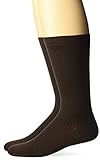 Dr. Scholl's Men's 2 Pack Everyday Non-Binding Flat Knit Crew Socks,  Brown, Shoe: 7-12