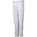 CHAMPRO Boys Open-Bottom Loose-Fit Baseball Pant with Adjustable Inseam and Reinforced Sliding Areas, White, Youth Large