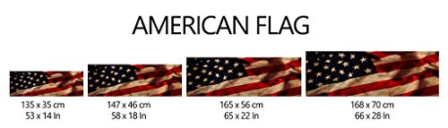 American Flag Vintage Rear Window Graphic Decal Sticker Car Truck SUV Van US 214, Large